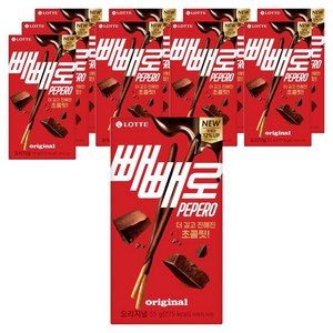 롯데웰푸드 빼빼로 초코, 55g, 10개