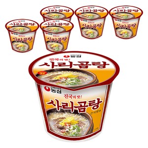 농심 사리곰탕면 컵라면 큰사발 111g, 6개