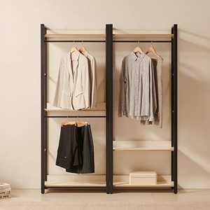 파로마 리디아 드레스룸 옷장 행거 1600A 1단 + 2단 세트 방문설치