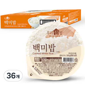 시아스 우리집밥 백미밥, 210g, 36개