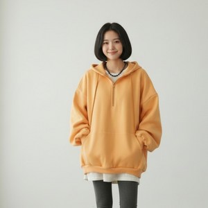 피어니스트 오버핏 후드 지퍼 맨투맨