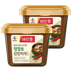 해찬들 물로만 끓여도 칼칼한 청양초 된장찌개양념, 450g, 2개