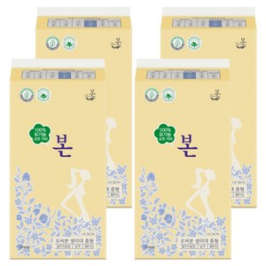 유기농본 유기농 순면 울트라슬림 생리대, 중형, 30개입, 4개