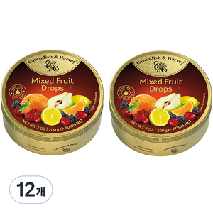 캐빈디쉬앤하비 캔디 종합 과일맛, 200g, 12개