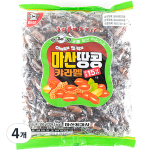 마산제과사 마산 땅콩 카라멜, 500g, 4개
