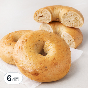 브로드카세 발효종 허브베이글, 120g, 6개입