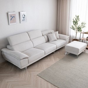 삼익가구 레이크 4인용 아쿠아텍스 헤드틸팅 소파 + 스툴 + 쿠션 2p 세트 방문설치