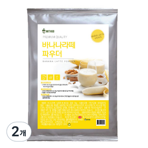 위드고 바나나라떼 분말형, 1kg, 1개입, 2개