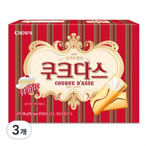 쿠크다스 화이트, 128g, 3개