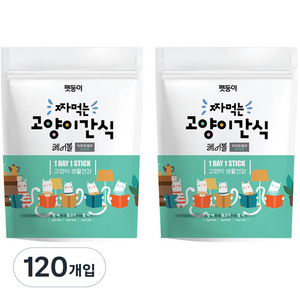 펫둥이 짜먹는 고양이 간식 3가지맛, 참치, 연어, 닭고기, 12g, 120개입