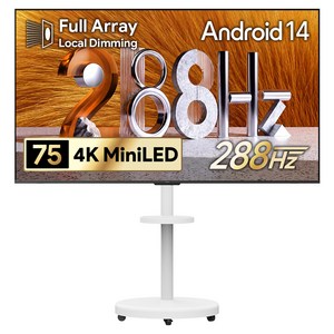 더함 4K UHD 구글 5.0 이동식 288Hz 스마트TV 패키지