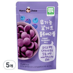 맛있는풍경 유기농 요거트 블루베리볼, 5개, 블루베리맛, 20g