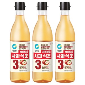 청정원 정통발효 사과 식초, 800ml, 3개