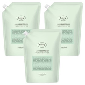 베베숲 유아용 홈 섬유유연제 브리즈가든향 리필, 1L, 3개