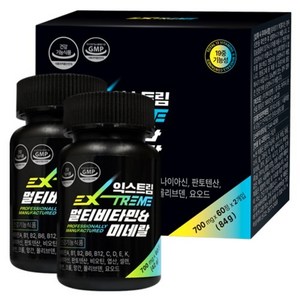 익스트림 멀티비타민 미네랄 42g, 60정, 2개