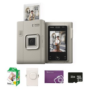 인스탁스 미니 리플레이 플러스 샌드베이지 + 필름 2개 x 20p + 케이스 샌드베이지 + 32GB메모리 + 오리진미니앨범 랜덤발송 세트