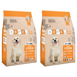 인터펫코리아 전연령 강아지 도기 스페셜 건식사료, 곡물, 10kg, 2개