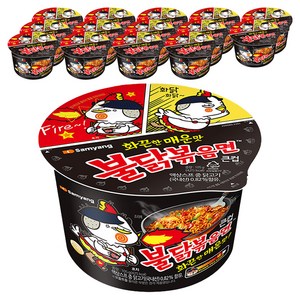 불닭볶음면 큰컵 105g, 15개