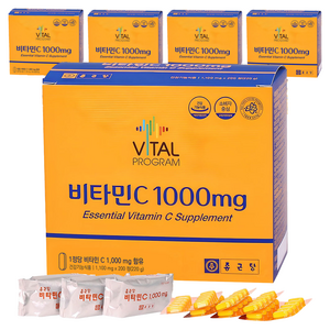 바이탈프로그램 비타민C 1000mg, 200정, 5개
