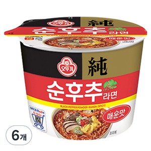 오뚜기 순후추 매운맛 큰컵 105g, 6개