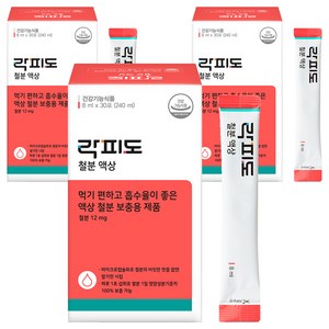 락피도 철분 액상 30포, 240ml, 3개