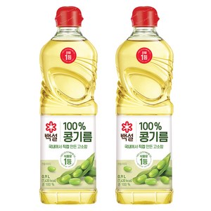 백설 콩기름, 900ml, 2개
