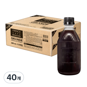 프렌치카페 로스터리 그란데 아메리카노 무라벨, 40개, 400ml