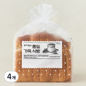 곰곰 통밀 가득 식빵, 430g, 4개