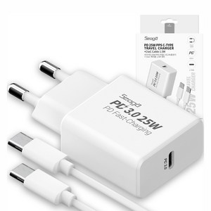 서가 C타입 초고속 충전기 25W PD PPS + CtoC 케이블 1.5m 세트