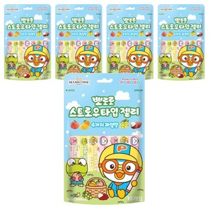 마미꼬미 뽀로로 스트로우타입젤리 10개입, 200g, 5개