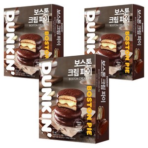 던킨도너츠 보스톤 크림 파이, 336g, 3개