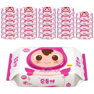 순둥이 베이직 유아물티슈 캡형