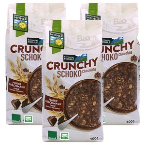 볼제너뮬러 유기농 초코크런치 시리얼, 400g, 3개