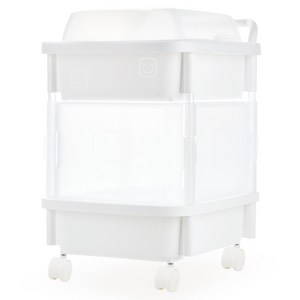 LIVINGSMILE 직사각 기저귀정리함, 화이트, 2단(33, 41..., 1개