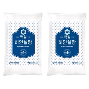 백설 하얀설탕, 3kg, 2개