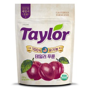 테일러 유기농 푸룬건자두, 210g, 1개