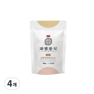 파평분식 떡볶이 소스 분말 순한맛, 500g, 4개