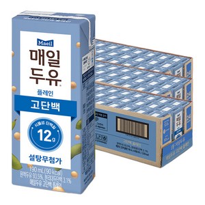 매일두유 고단백 플레인, 190ml, 72개