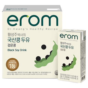 이롬 황성주 박사의 국산콩 두유 검은콩, 190ml, 16개