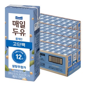 매일두유 고단백 플레인, 190ml, 96개