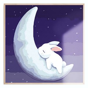 아트조이 DIY 명화그리기 20 x 20 cm, 토끼와달, 1개