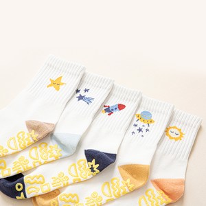 롤리트리 아동용 우주 미끄럼방지 중목 양말 5켤레 세트