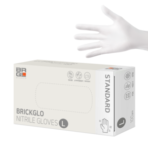 브릭글로 스탠다드 니트릴 장갑, 화이트, L, 1개