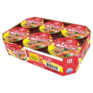 오뚜기 진라면 매운맛 용기 110 g, 6개