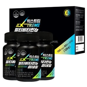 익스트림 멀티비타민 미네랄, 60정, 3개