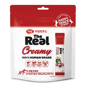 하림펫푸드 더리얼 강아지 크리미 파우치, 혼합맛(오리/닭가슴살), 250g, 1개