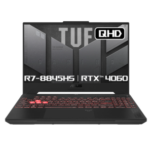 에이수스 2024 TUF GAMING A15 라이젠7 라이젠 8000 시리즈 지포스 RTX 4060, Mecha Gray, 512GB, 16GB, Free DOS, FA507UV-HQ095