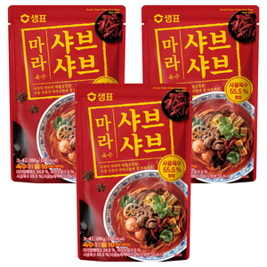샘표 마라 샤브샤브 육수, 200g, 3개