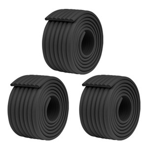 아가드 W형 모서리 보호대, 2m, 블랙, 3개