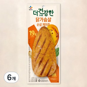 더건강한 부드러운 닭가슴살 순살 케이준, 100g, 6개